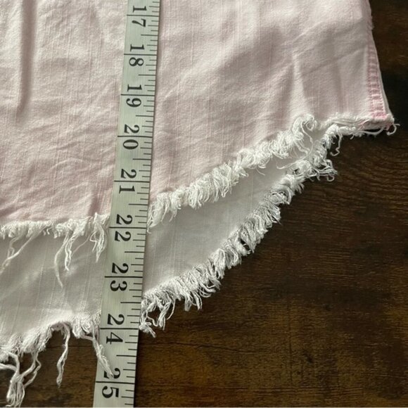 RAILS Ingrid Raw hem Shirt button up chambray Dusty Rose size Small Rayon - Picture 8 of 10